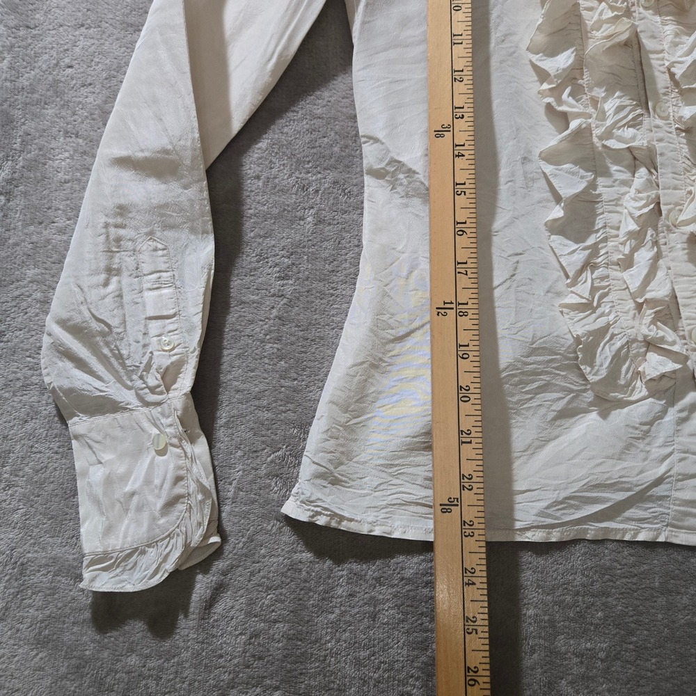 Ralph‎ Lauren Silk Blouse Womens Small Victorian Edwardian Quiet Luxury Elegant - Picture 10 of 12